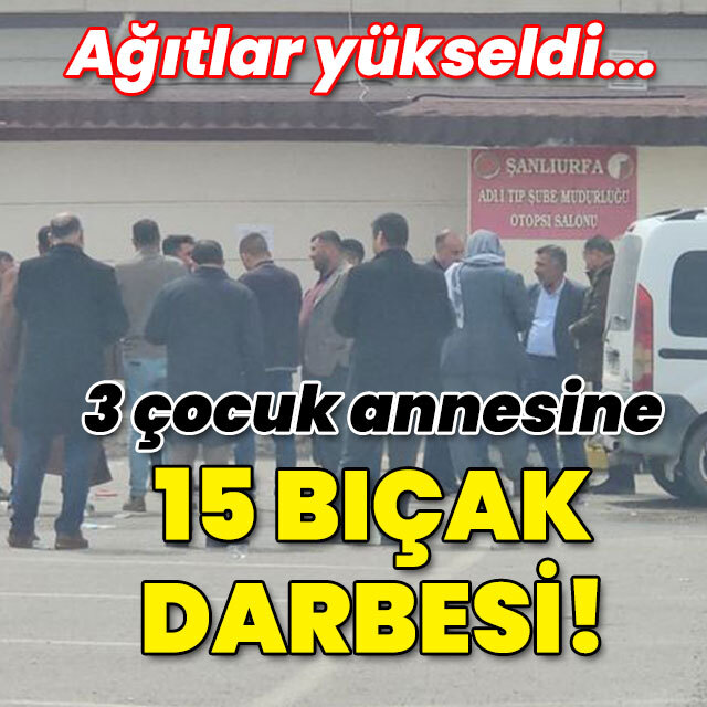 3 çocuk annesine 15 bıçak darbesi!