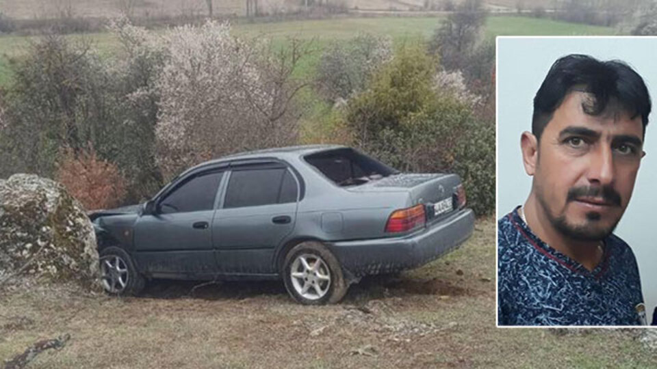 Otomobili şarampole yuvarlanmıştı... Kafatasında mermi çekirdeği!