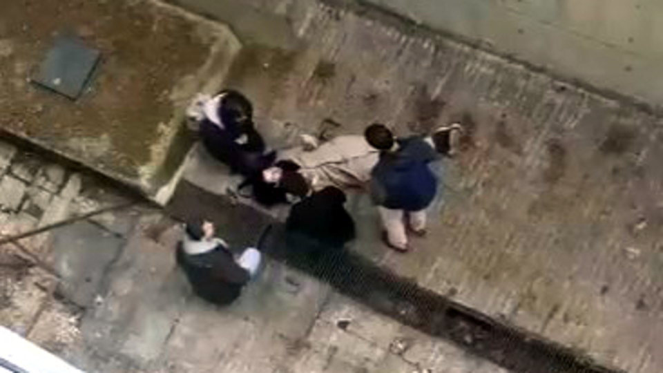 Köpeklerden kaçarken 4 metre yükseklikten düştü!