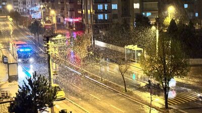 Konya'da kar kalınlığı 10 santimetreye ulaştı