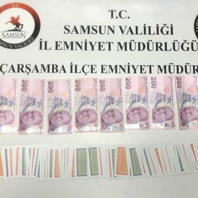 Samsun'da 4 kişiye kumar cezası