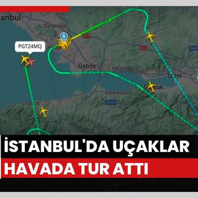 İstanbul'da uçaklar havada tur attı