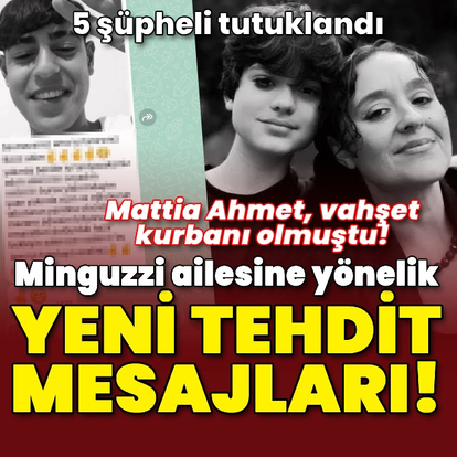 Minguzzi ailesine tehdide 5 tutuklama