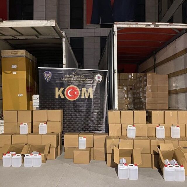 1500 litre etil alkol ele geçirildi