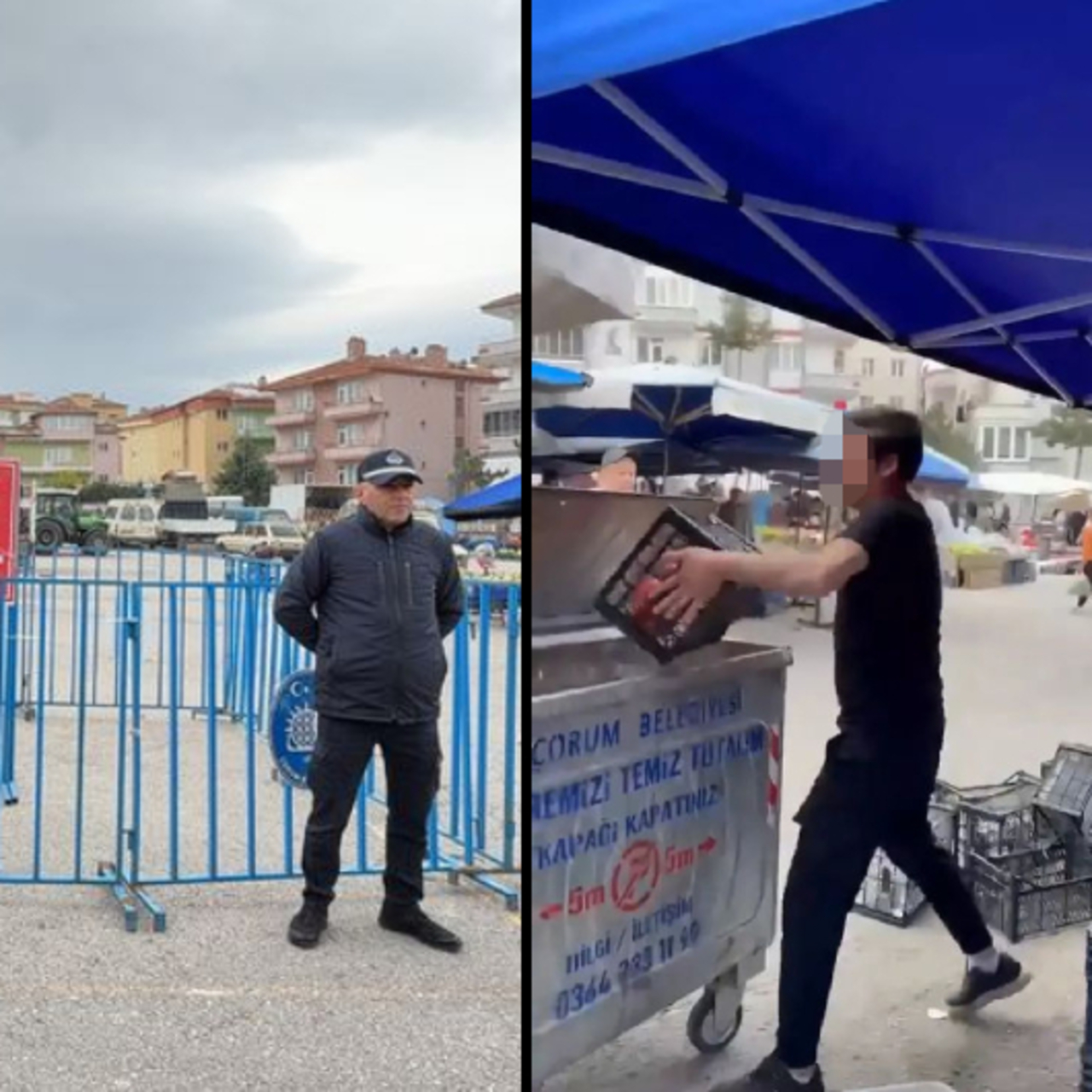 O pazarcının tezgah yeri iptal edildi