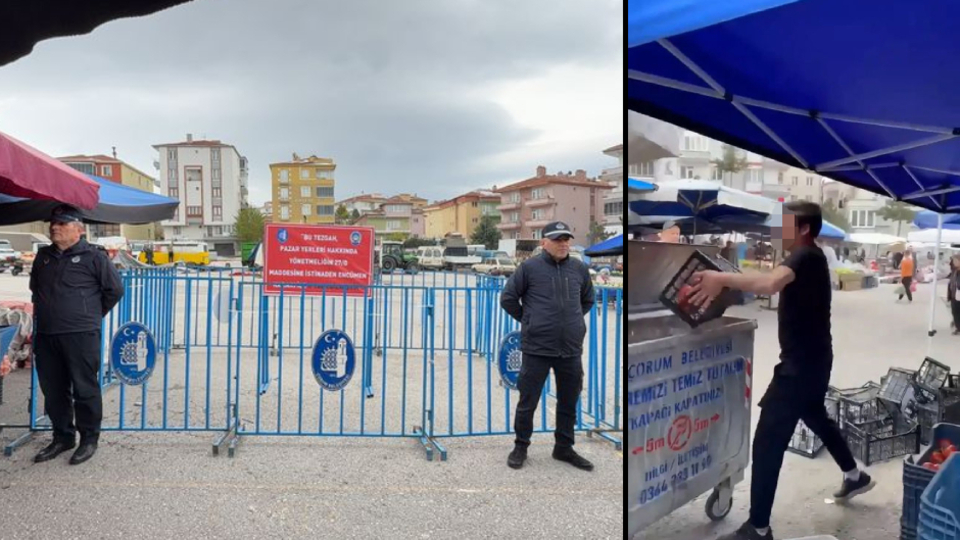 O pazarcının tezgah yeri iptal edildi