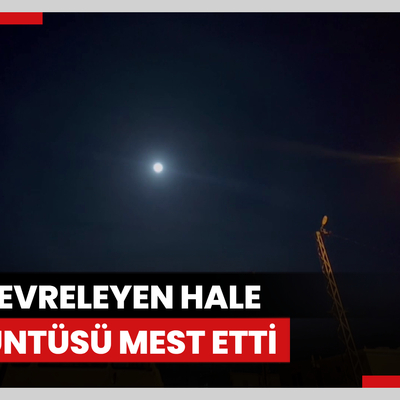 Ayı çevreleyen hale görüntüsü mest etti