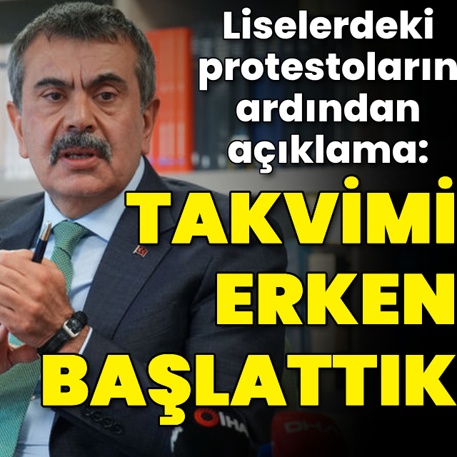 "Yer değiştirme takvimini erken başlattık"