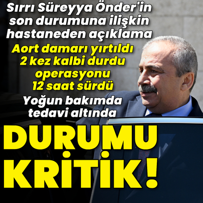 Sırrı Süreyya Önder'in kalp ameliyatı sona erdi