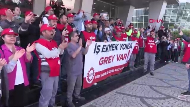 Narlıdere işçilerinden sözleşme eylemi