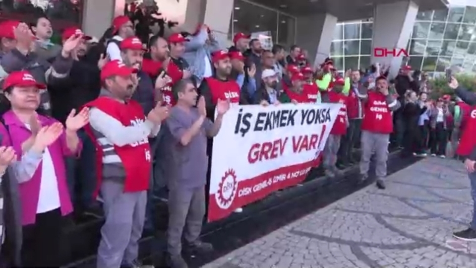 Narlıdere işçilerinden sözleşme eylemi