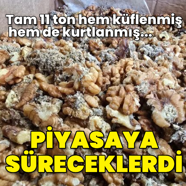 Hem küflenmiş hem kurtlanmış...