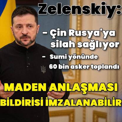 Zelenskiy: Maden anlaşması perşembe günü imzalanabilir