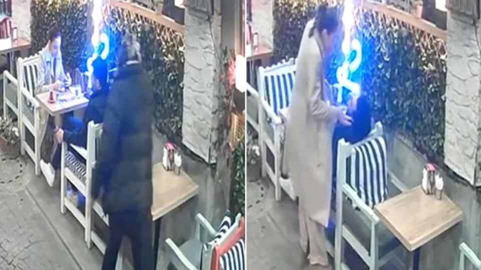 Kafede eşinin önünde enseye tek kurşun!
