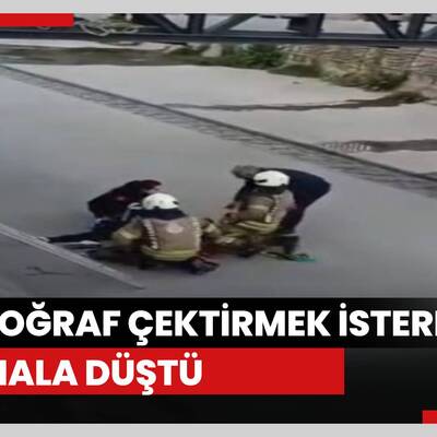 Fotoğraf çektirmek isterken kanala düştü