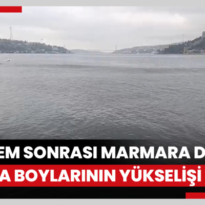 Deprem sonrası Marmara Denizi’nde dalga boylarının yükseldiği anlar
