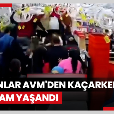 İnsanlar AVM'den kaçarken izdiham yaşandı