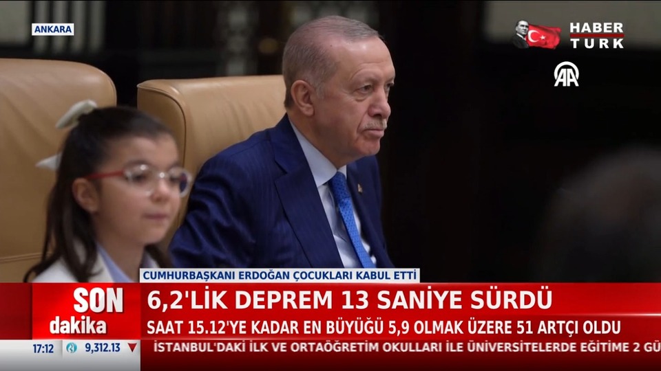 Cumhurbaşkanı Erdoğan, çocukları kabul etti