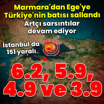 İstanbul'da 6.2 büyüklüğünde deprem