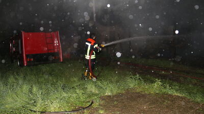 Amasya'da yaklaşık 500 saman balyası yandı