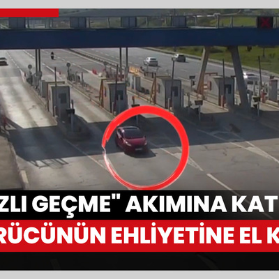 Çekmeköyde HGS gişelerinden "hızlı geçme" akımına katılan sürücünün ehliyetine el konuldu