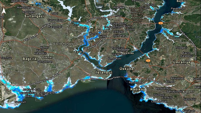 Tsunami için risk alanları