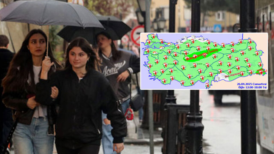 Meteoroloji'den kritik uyarı! Bu saatlere dikkat! Her yerde sağanak!