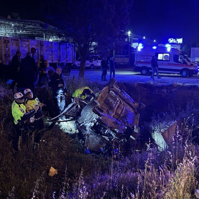 Otomobil takla attı: 1 ölü, 1 yaralı