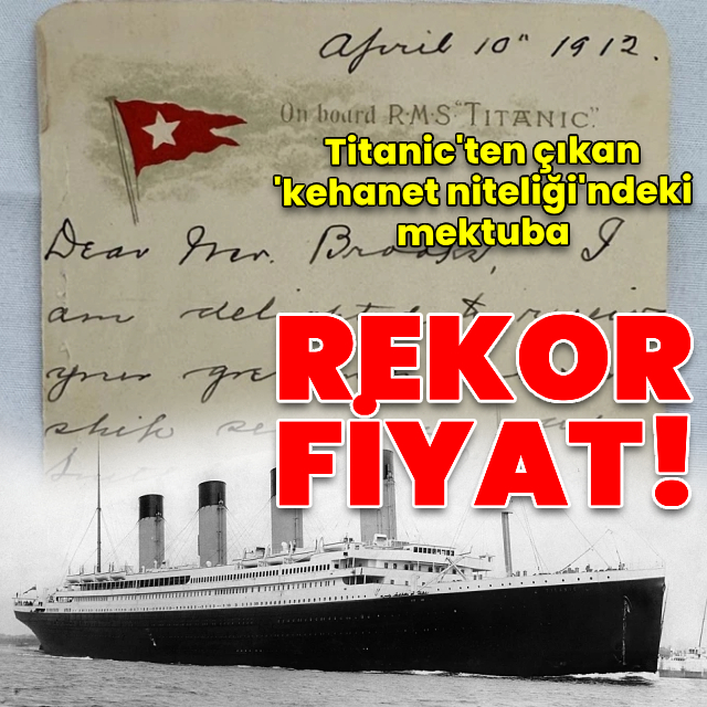 'Kehanet niteliği'ndeki mektuba 400 bin dolar