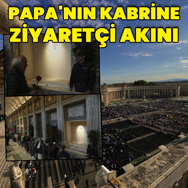 Papa'nın kabri ziyaretçi akınına uğradı