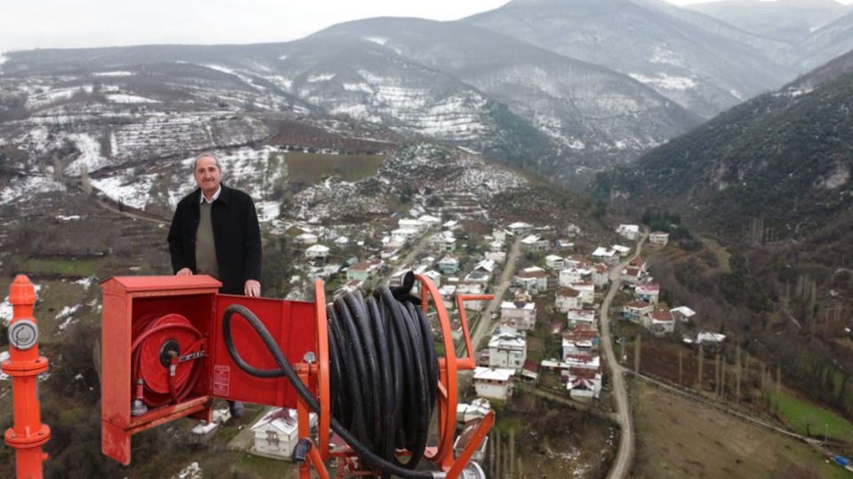 Bu köy şimdi de yangın önlemi ile örnek oldu