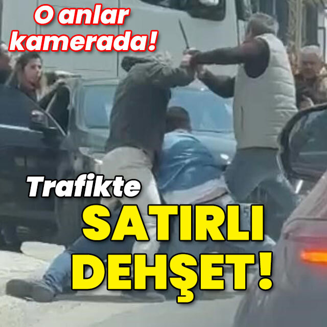 O anlar kamerada! Trafikte satırlı dehşet!