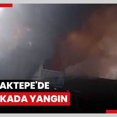 Sancaktepe'de fabrikada yangın