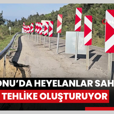 Kastamonu’da heyelanlar sahil yolunda tehlike oluşturuyor