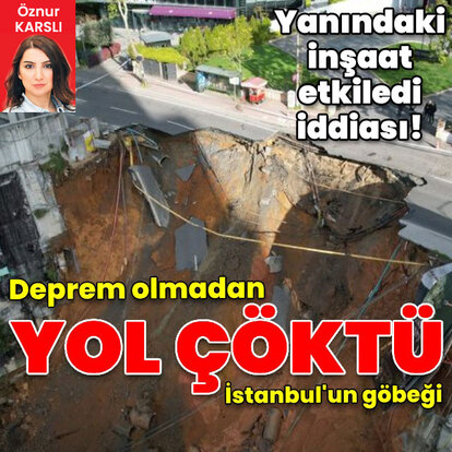 �stanbul Sar�yer'de ��ken yol ile ilgili �nemli iddia!