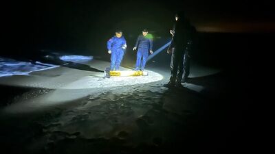 Karasu Sahili'nde roket motoru bulundu