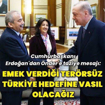 Cumhurbaşkanı Erdoğan'dan Sırrı Süreyya Önder'e taziye