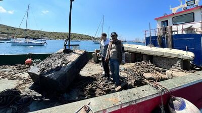 Bodrum'da denizden 130 ton katı atık çıktı