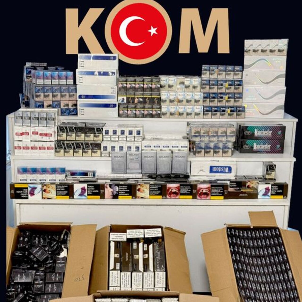 Kocaeli'de 73 bin makaron ele geçirildi