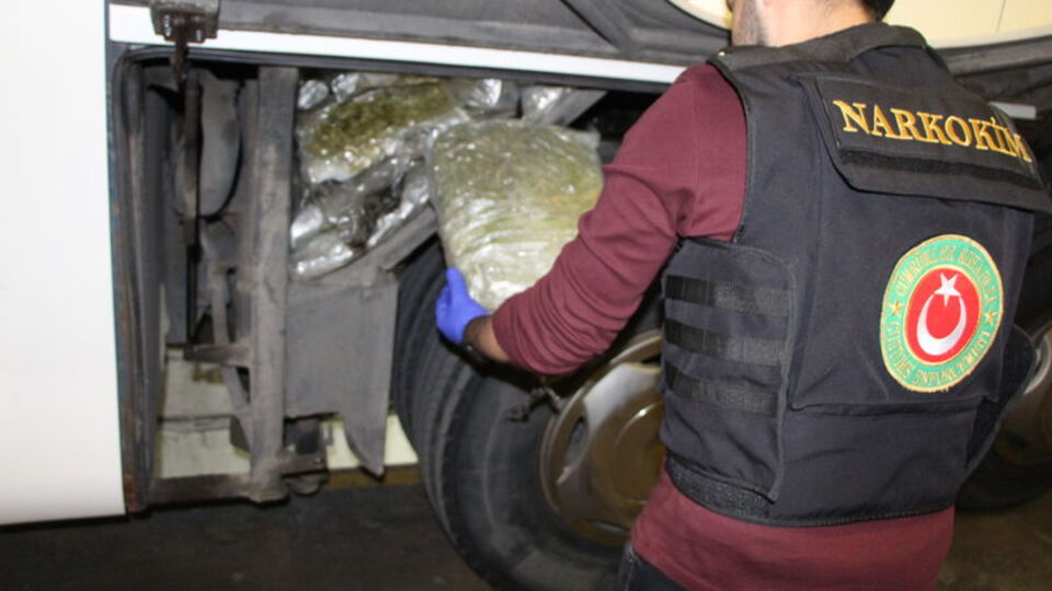 Kapıkule'de otobüste bulundu: 233 kilo