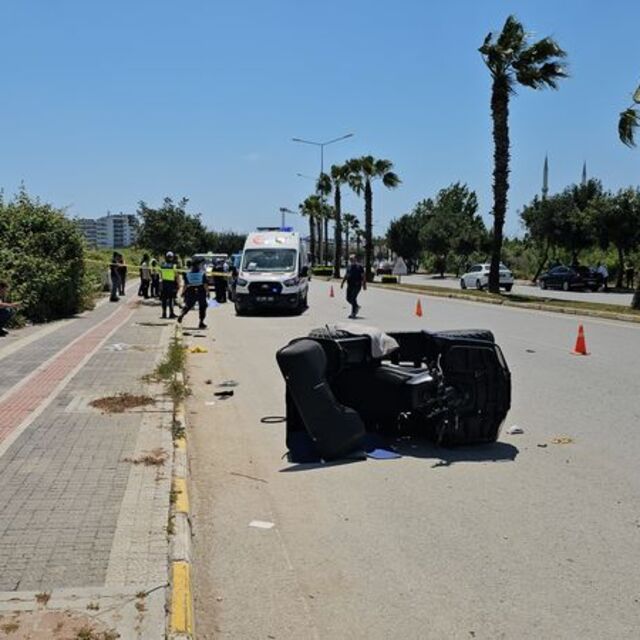Antalya'da ATV'nin devrildi: 2 öldü