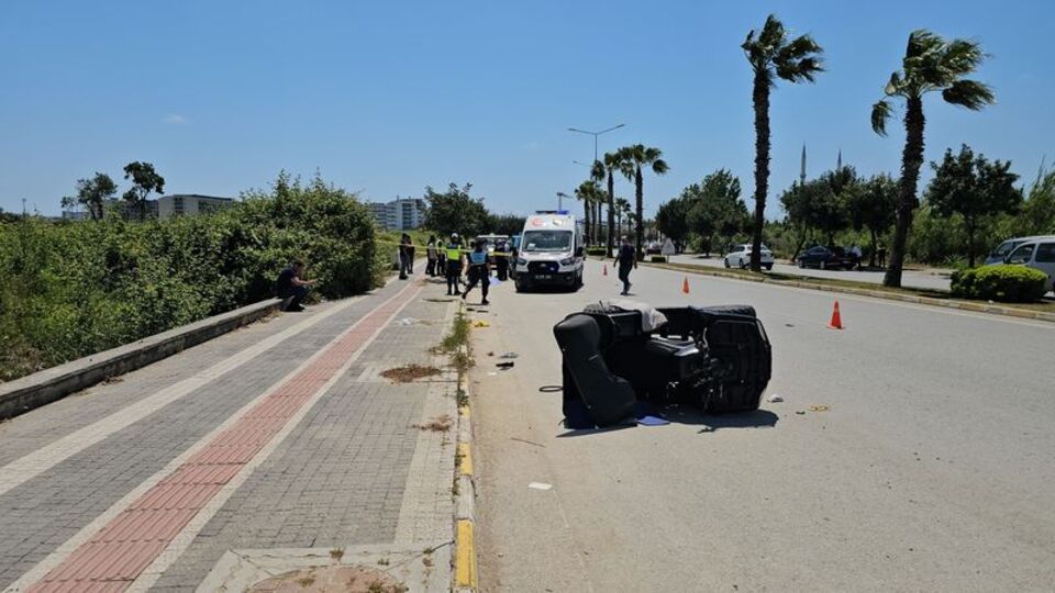 Antalya'da ATV'nin devrildi: 2 öldü