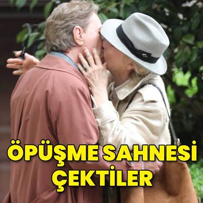 Öpüşme sahnesi çektiler