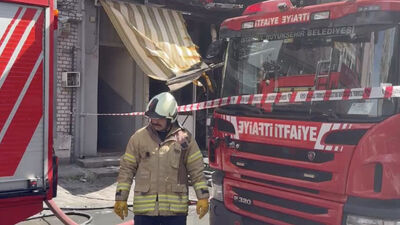 Kağıthane'de tamirhanede yangın: 1 ölü, 1 yaralı