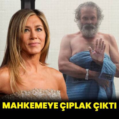 Mahkemeye üstü çıplak çıktı