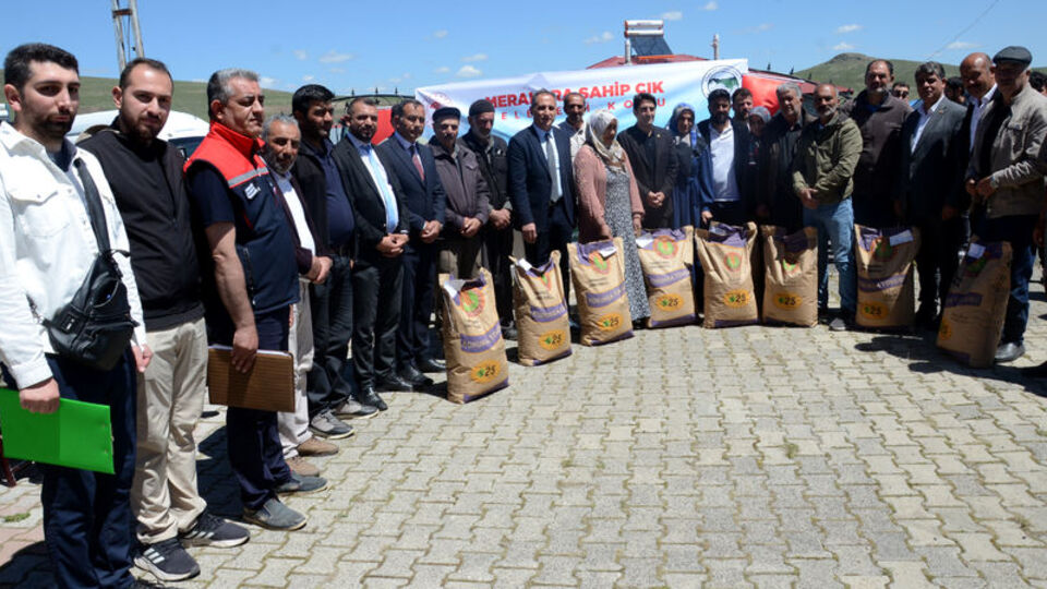 Kars'ta mera ıslahı için "korunga" dağıtıldı