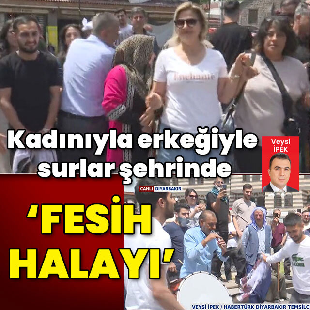 Kadınıyla erkeğiyle surlar şehrinde 'Fesih halayı'