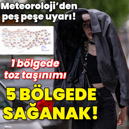 Meteoroloji'den peş peşe uyarı! 5 bölgede sağanak!