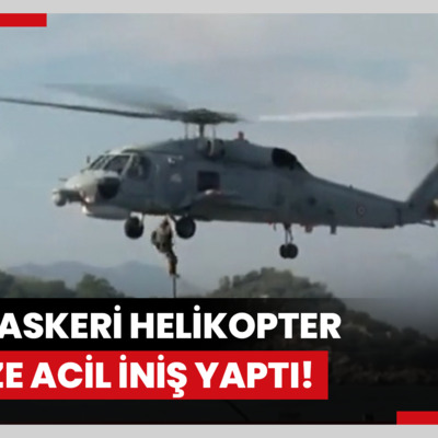 MSB: Askeri helikopter denize acil iniş yaptı!