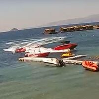 Bodrum'daki su sporları kazası kamerada